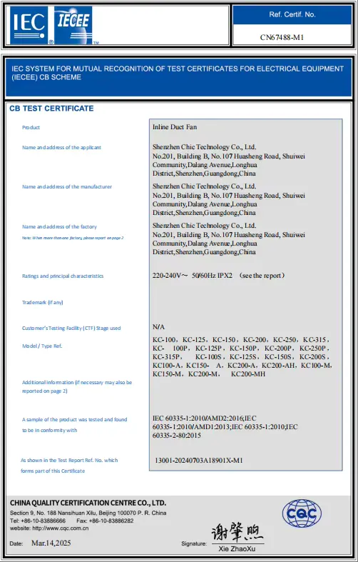 Linggongshare quality certificate