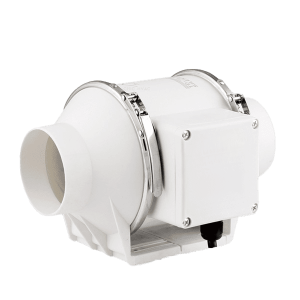 HF-75/100/125 Diagonal Booster Duct Fan | Compact Pressurized Inline Fan
