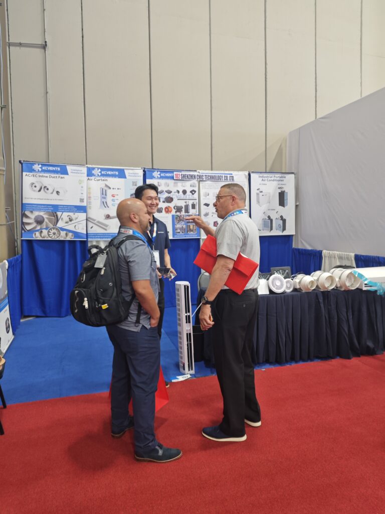 CHIC HVAC Group booth detail at AHR Expo 2025 Mexico