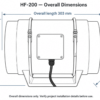hf200-overall-dimensions-303x245x245mm HF-200 overall dimensions: 303 mm length, 245 mm height and 245 mm width